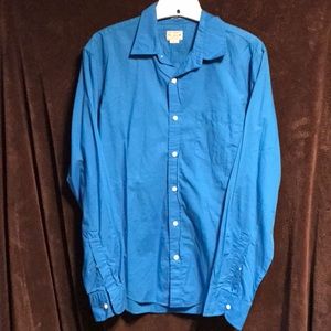 J. Crew size medium tailored bright blue woven top